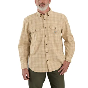 Carhartt Men's Loose Fit Midweight Chambray Long-Sleeve Plaid Shirt