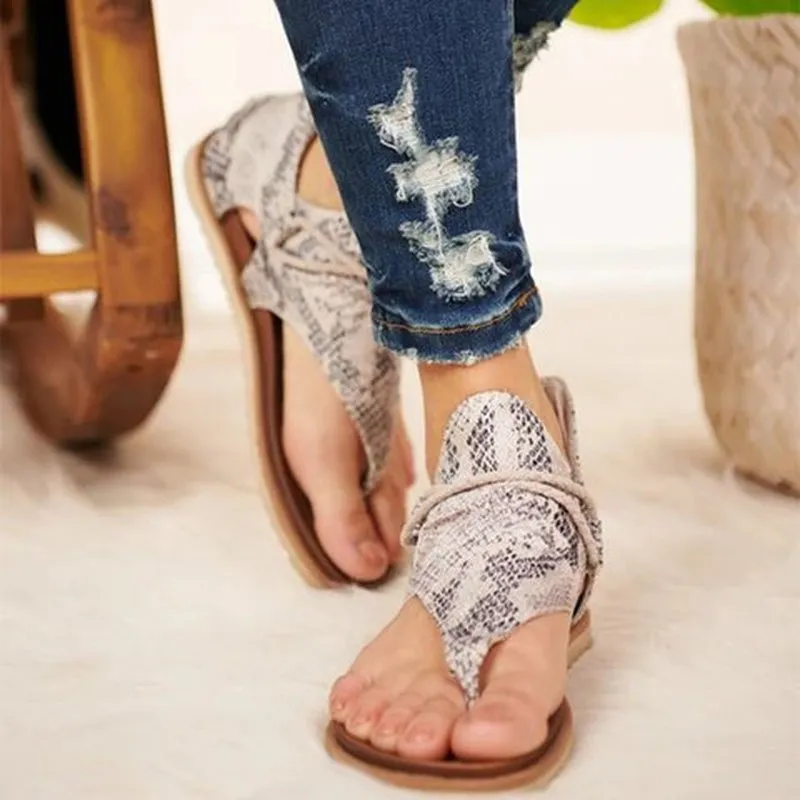 Casandra® | Boho Animal Print Sandals