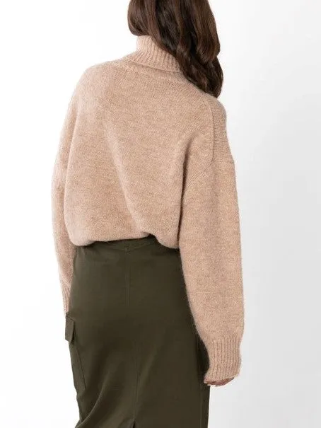 C'EST MOI Knit Turtleneck Long Tunic Sweater