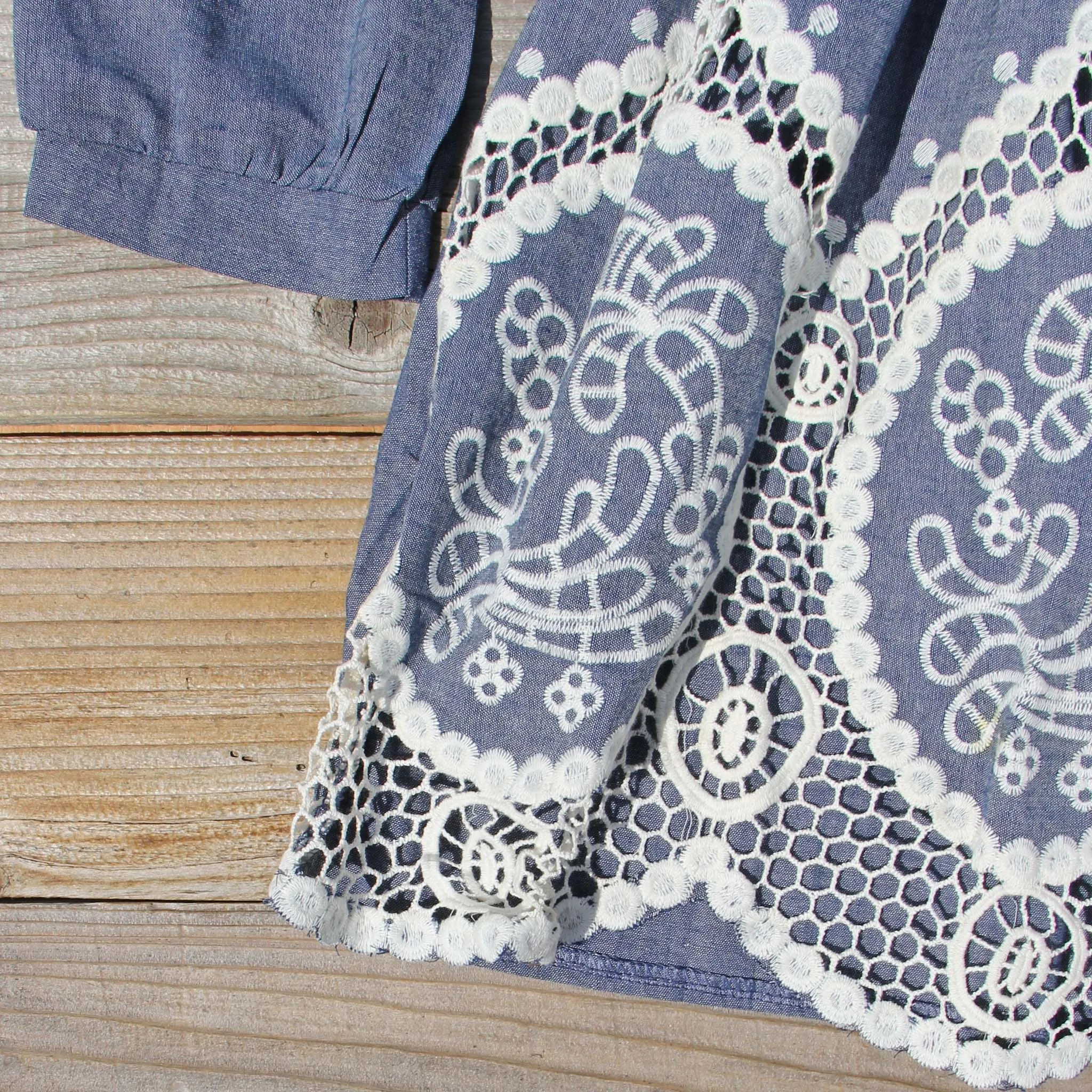 Chambray & Lace Dress