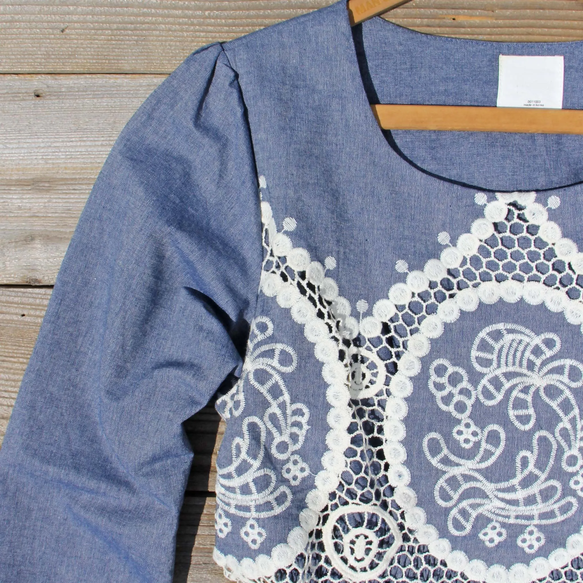 Chambray & Lace Dress