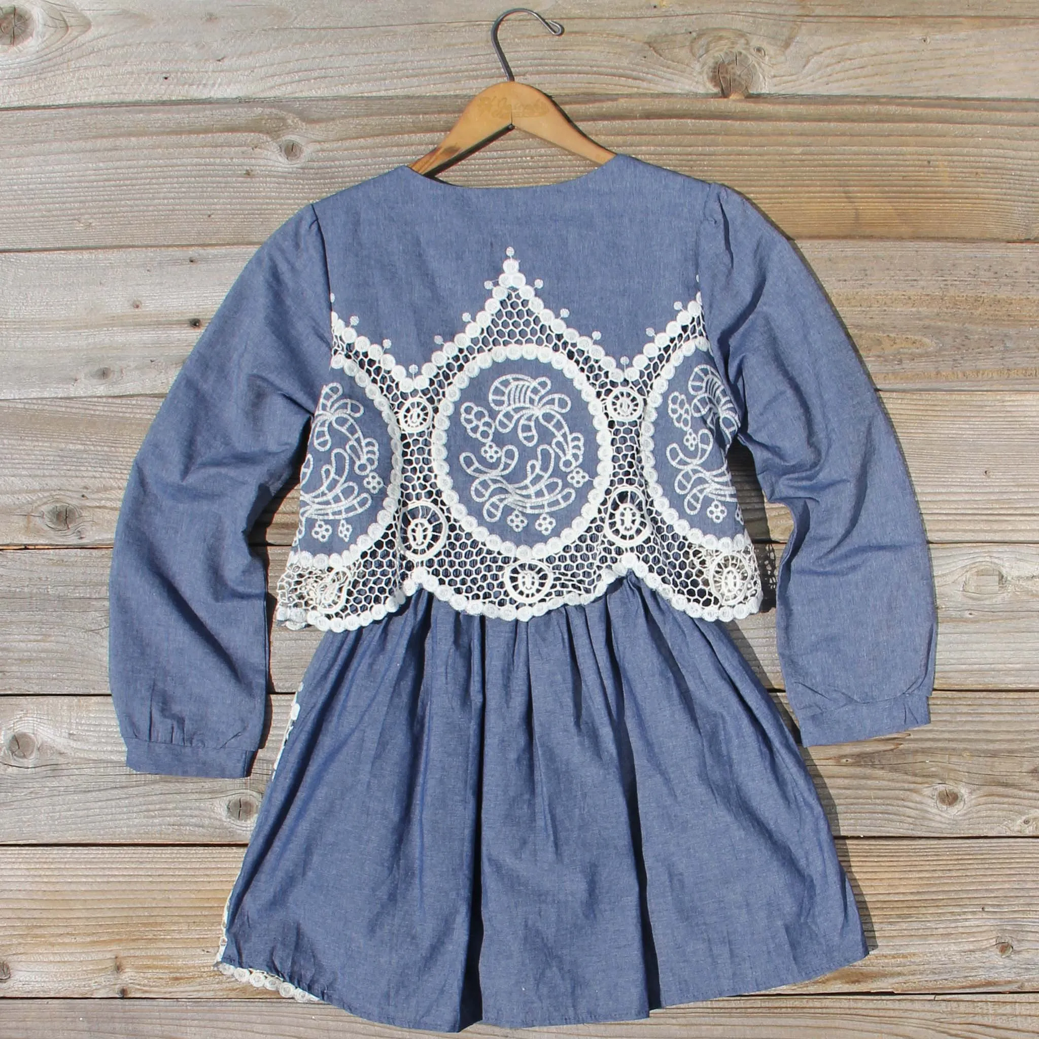 Chambray & Lace Dress