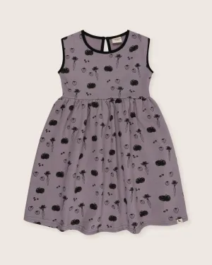 Charcoal Grey Fruit Print Dress