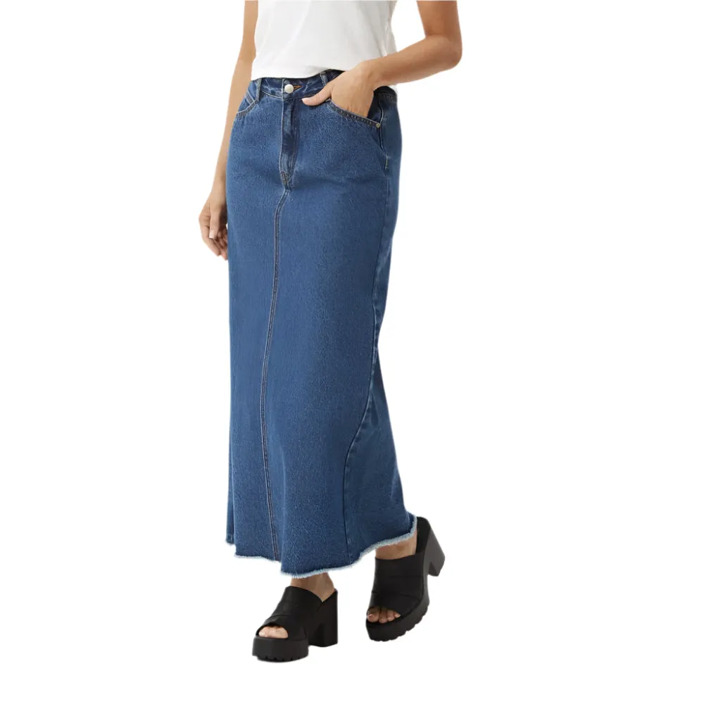 Chichi Denim Midi Skirt - Womens