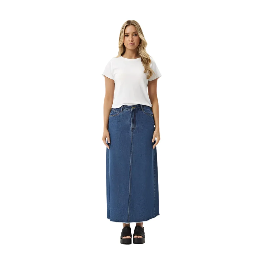 Chichi Denim Midi Skirt - Womens