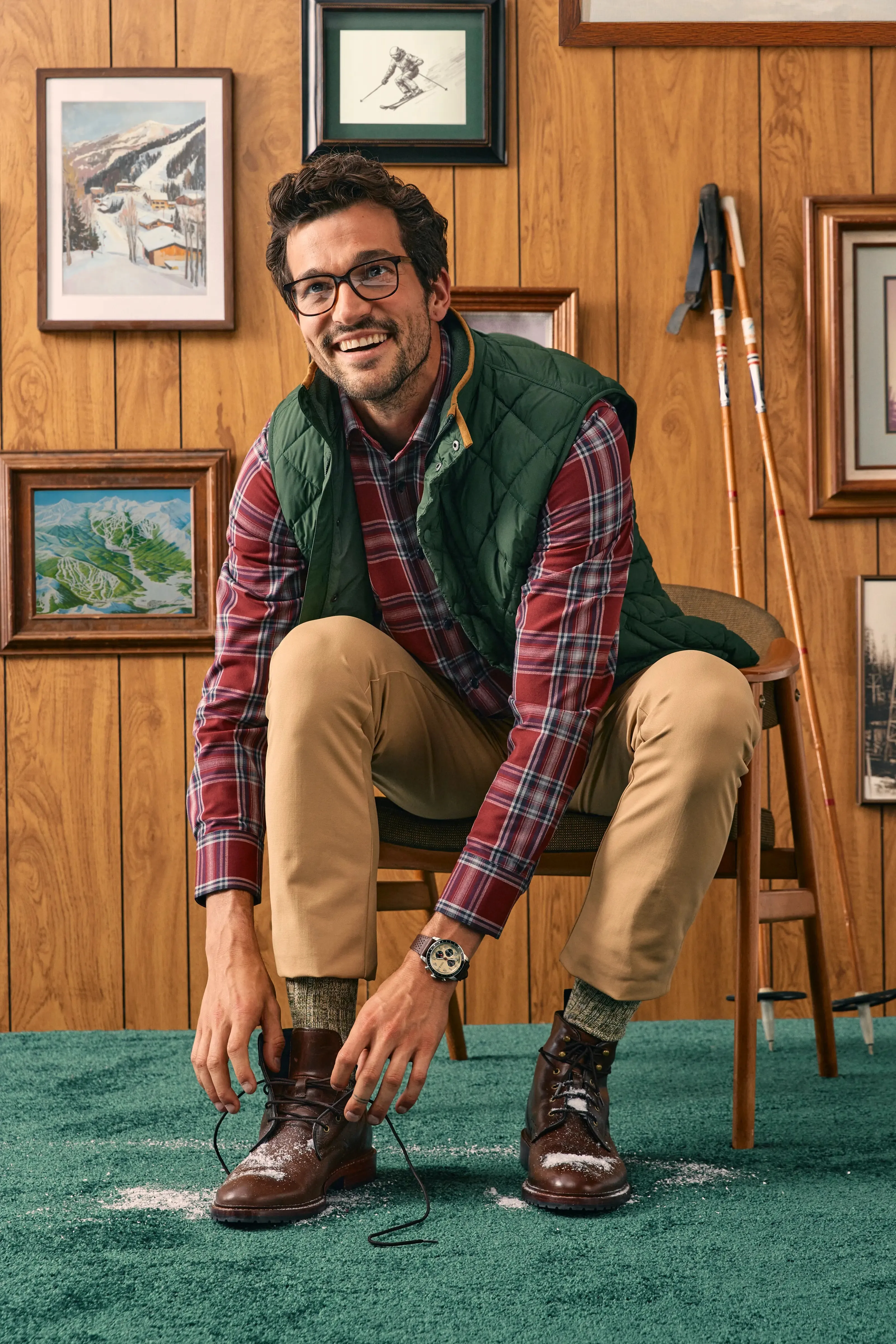 City Flannel Twill - Garnet Thomas Plaid
