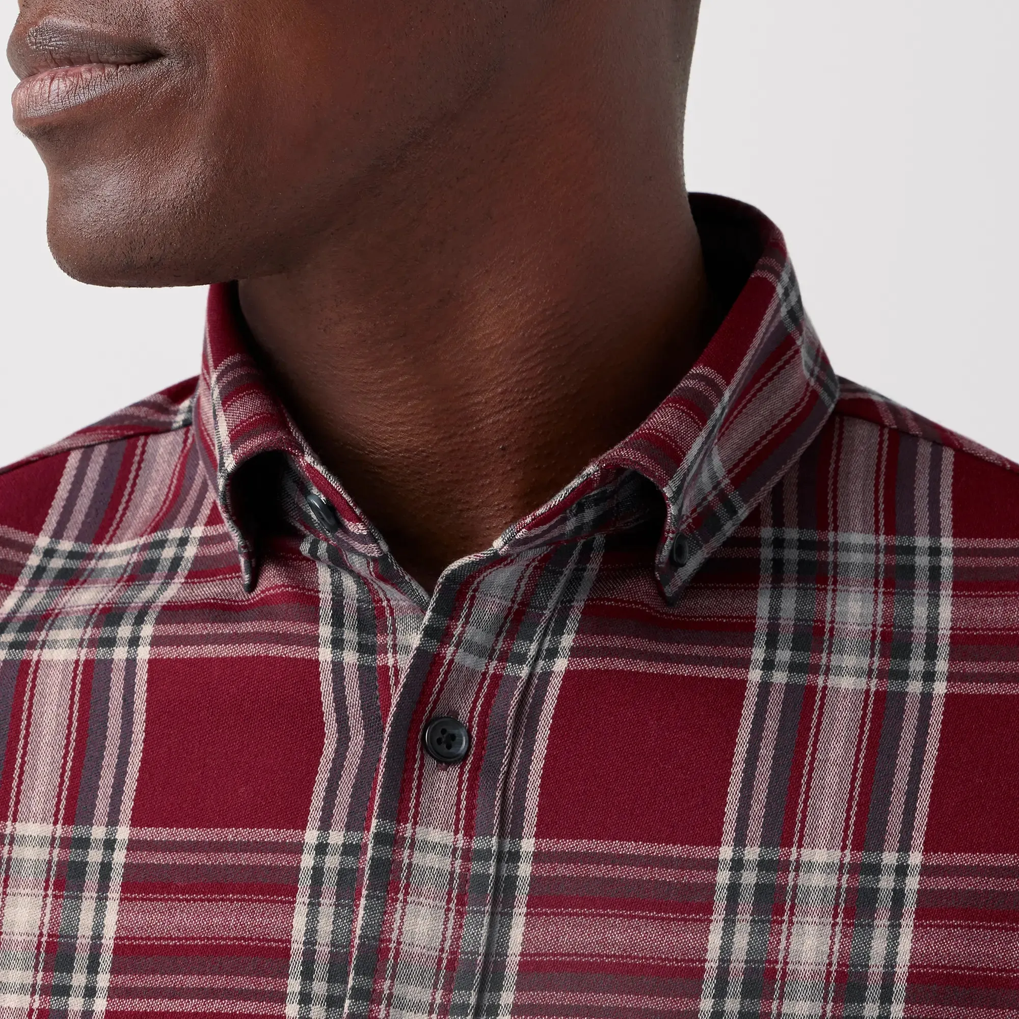 City Flannel Twill - Garnet Thomas Plaid