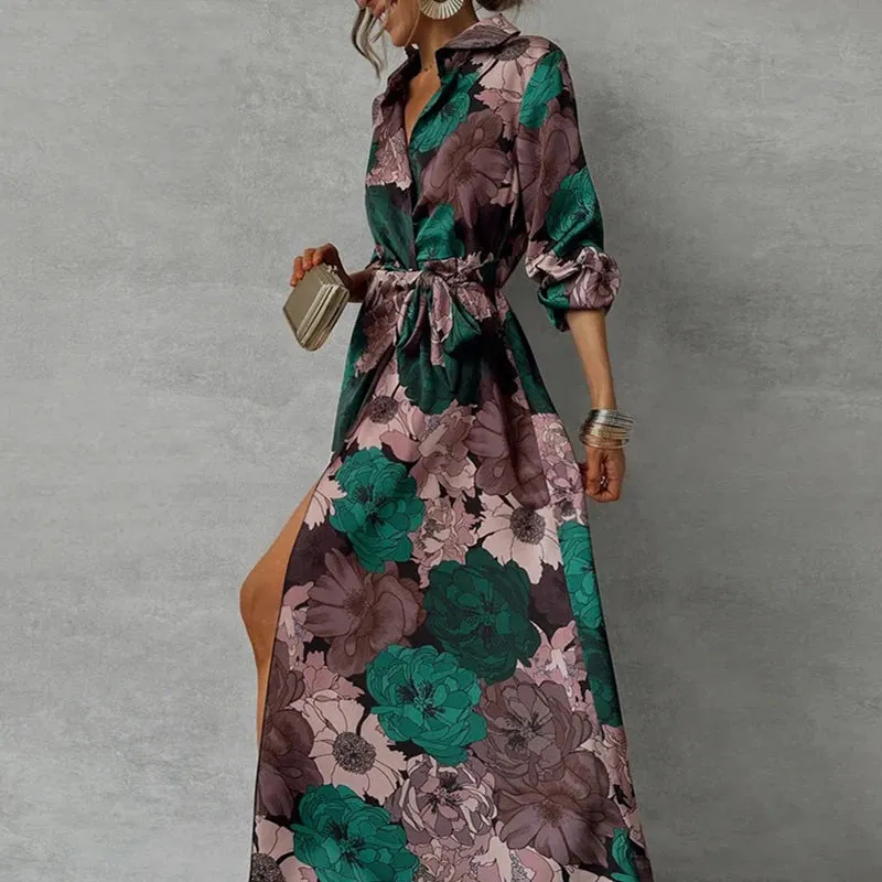 Colorful Spring Floral Garden Printed Dress