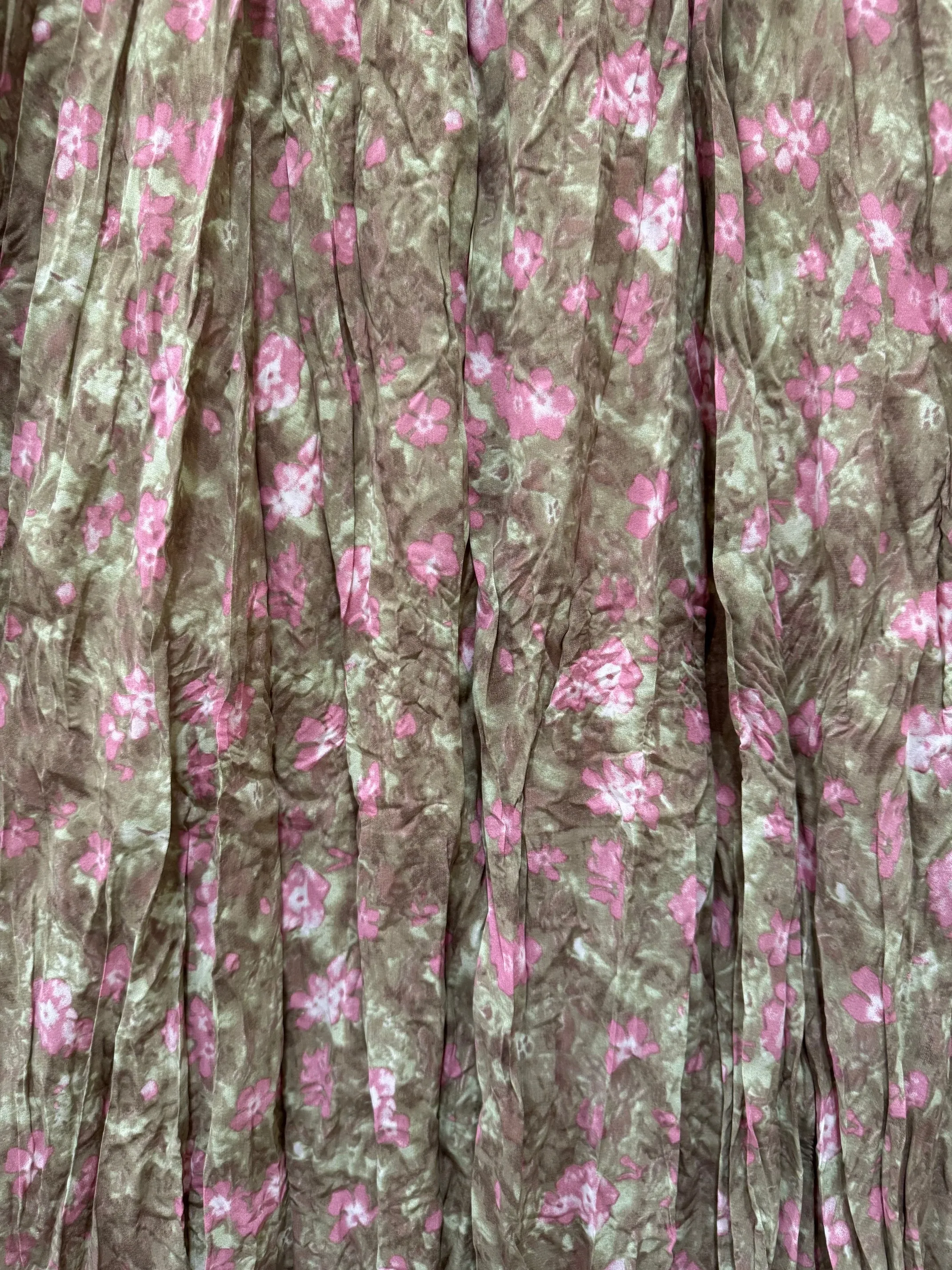 Crinkled Floral Skirt