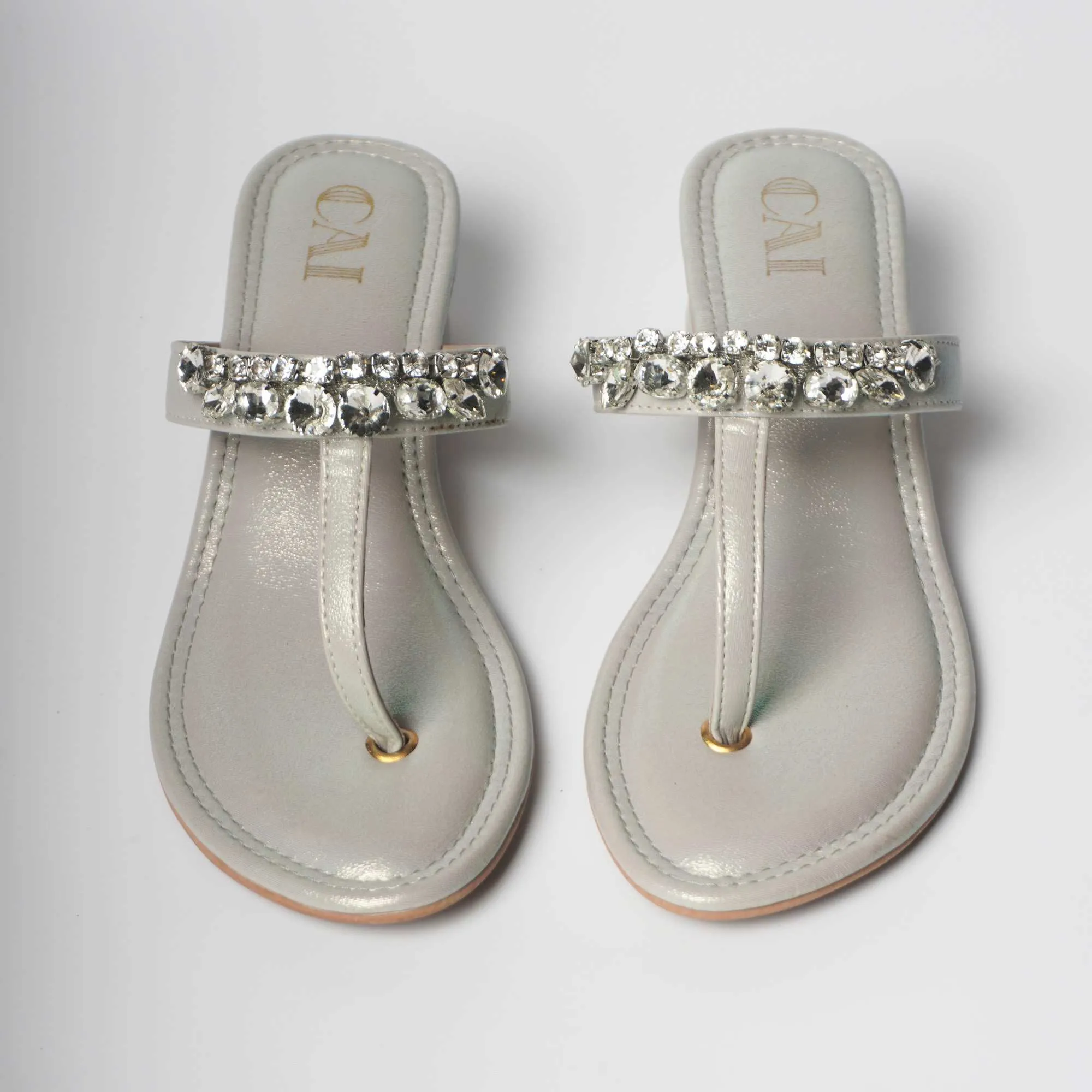 Crystal Glacier Heels - Silver