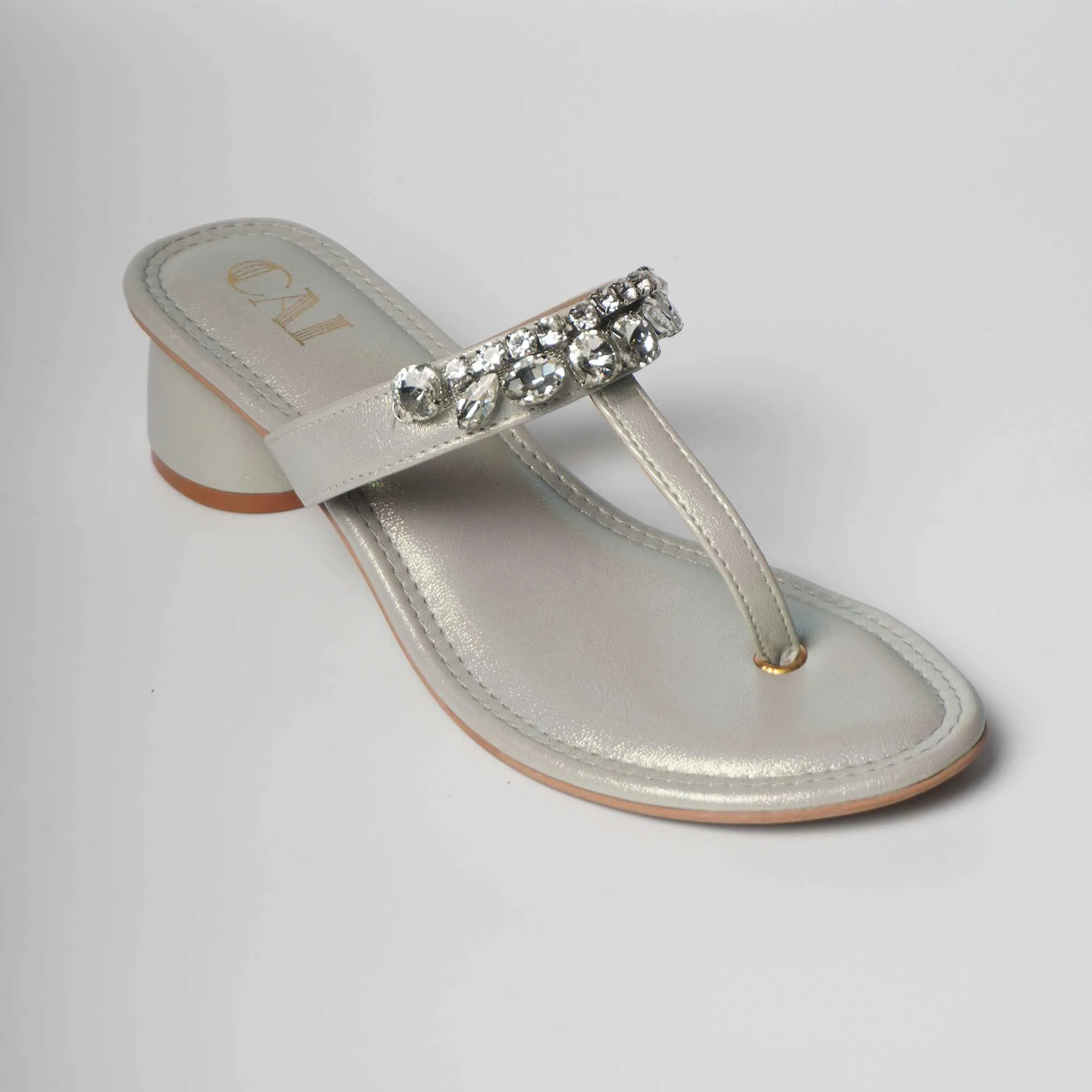 Crystal Glacier Heels - Silver