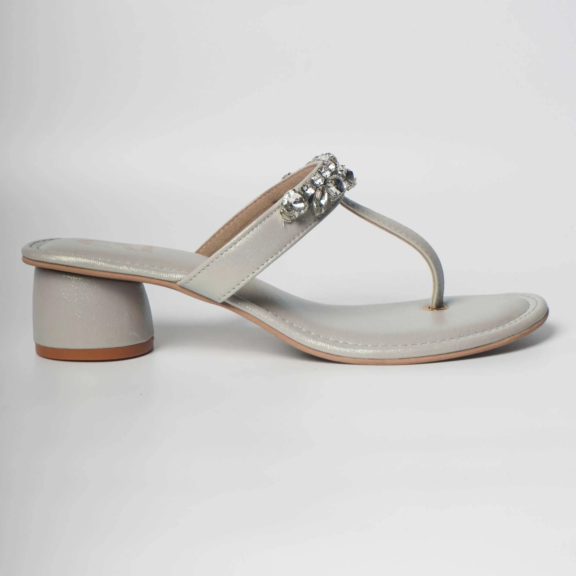 Crystal Glacier Heels - Silver