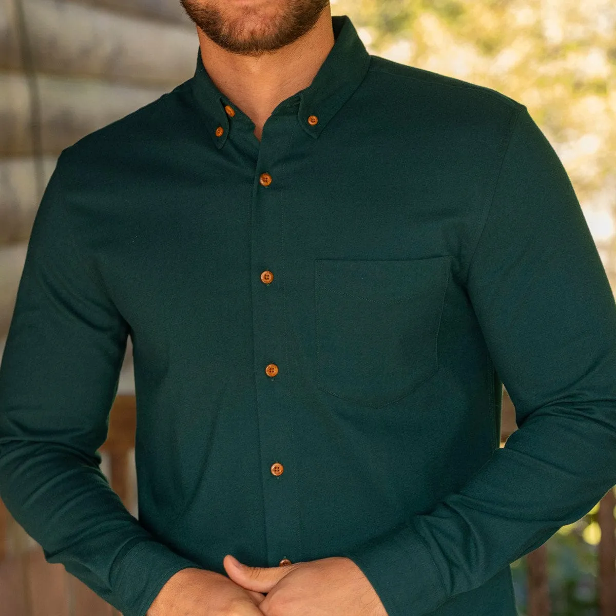 Dark Emerald – BorlandFlex™ Long Sleeve Flannel