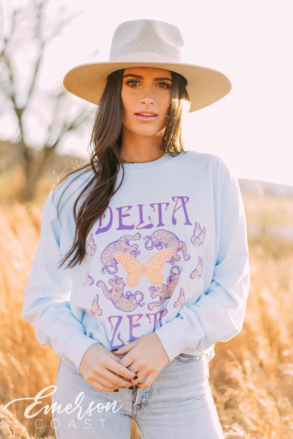 Delta Zeta Cheetah Graphic Long Sleeve