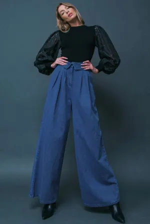Denim Flare Pants