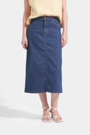 Denim Midi Skirt