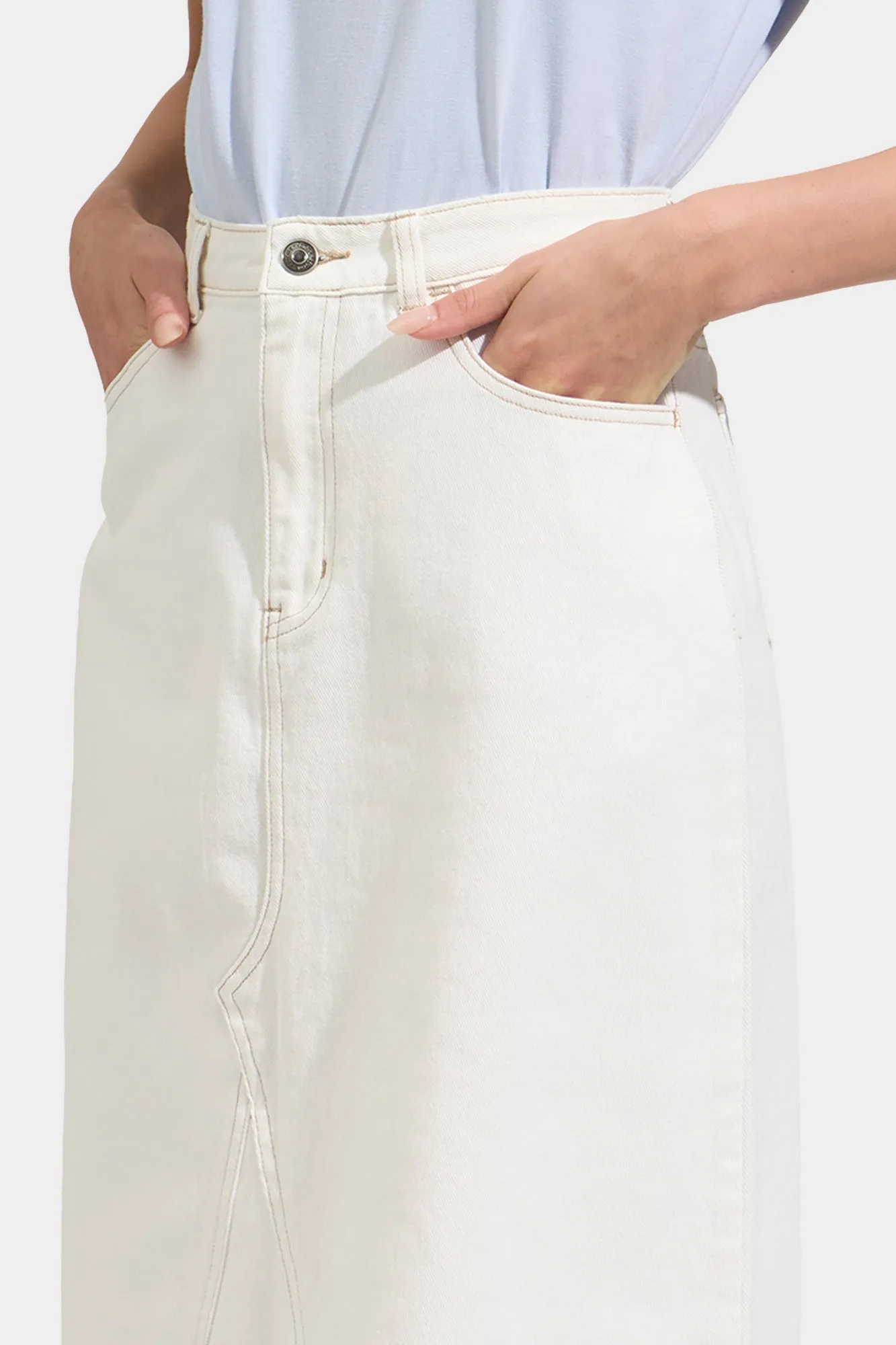 Denim Midi Skirt