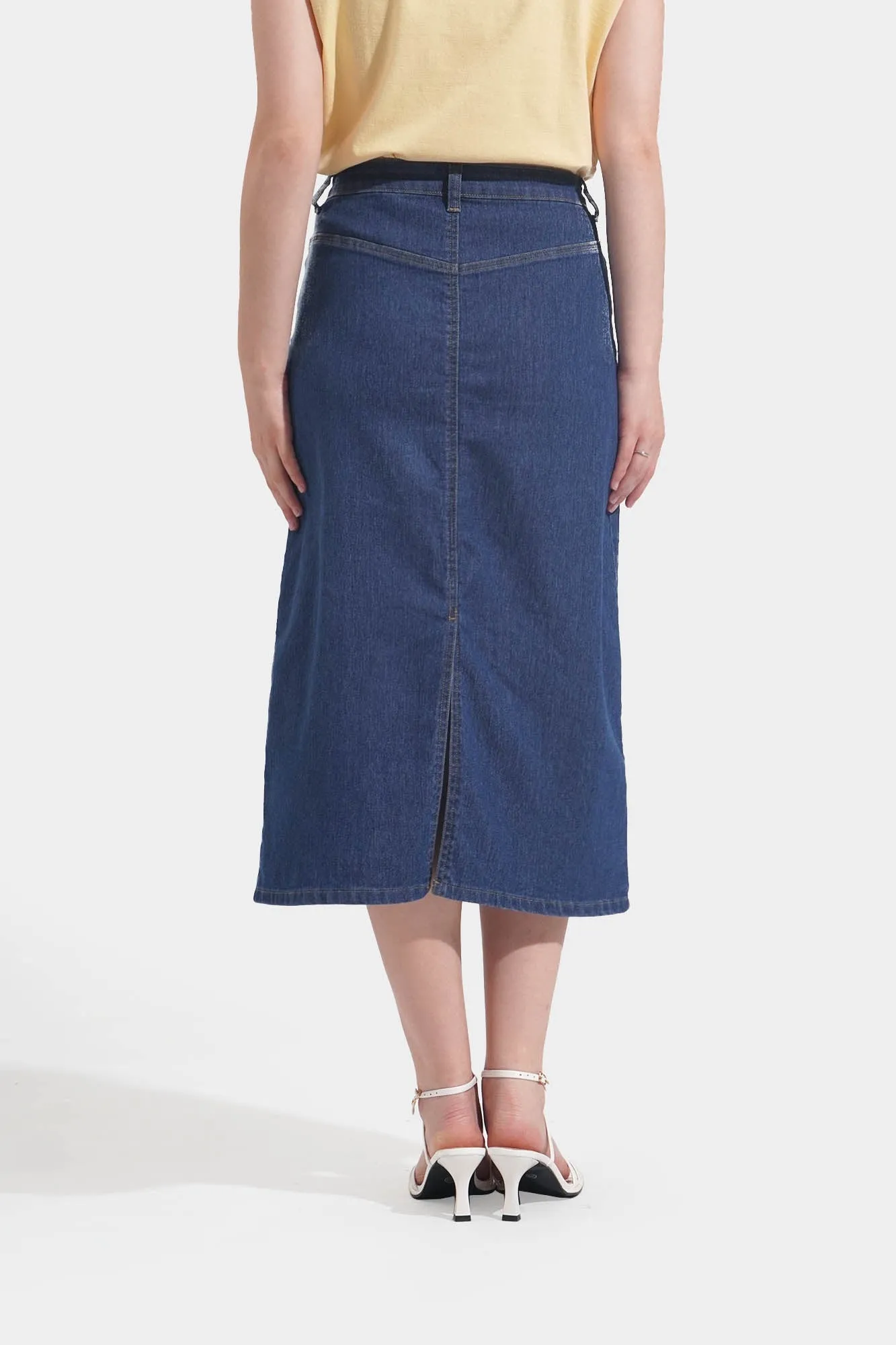 Denim Midi Skirt