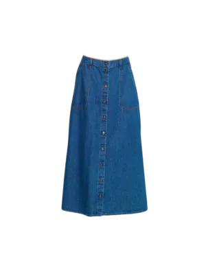 Derri Denim Skirt in Maritime