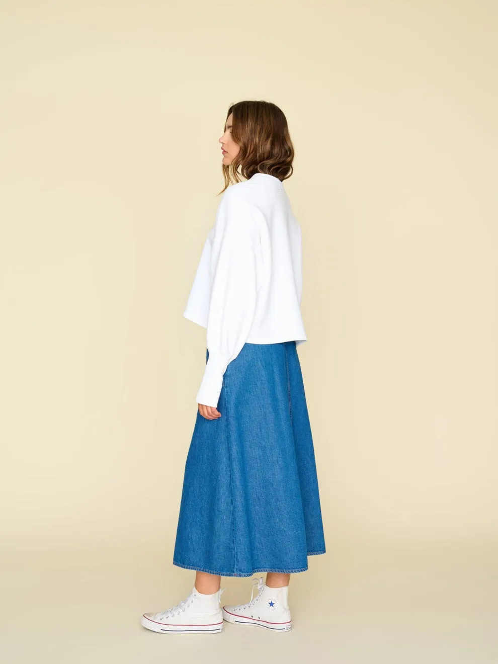 Derri Denim Skirt in Maritime