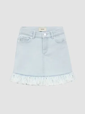 DL1961- Jenny Mini Jean Skirt (denim fur)