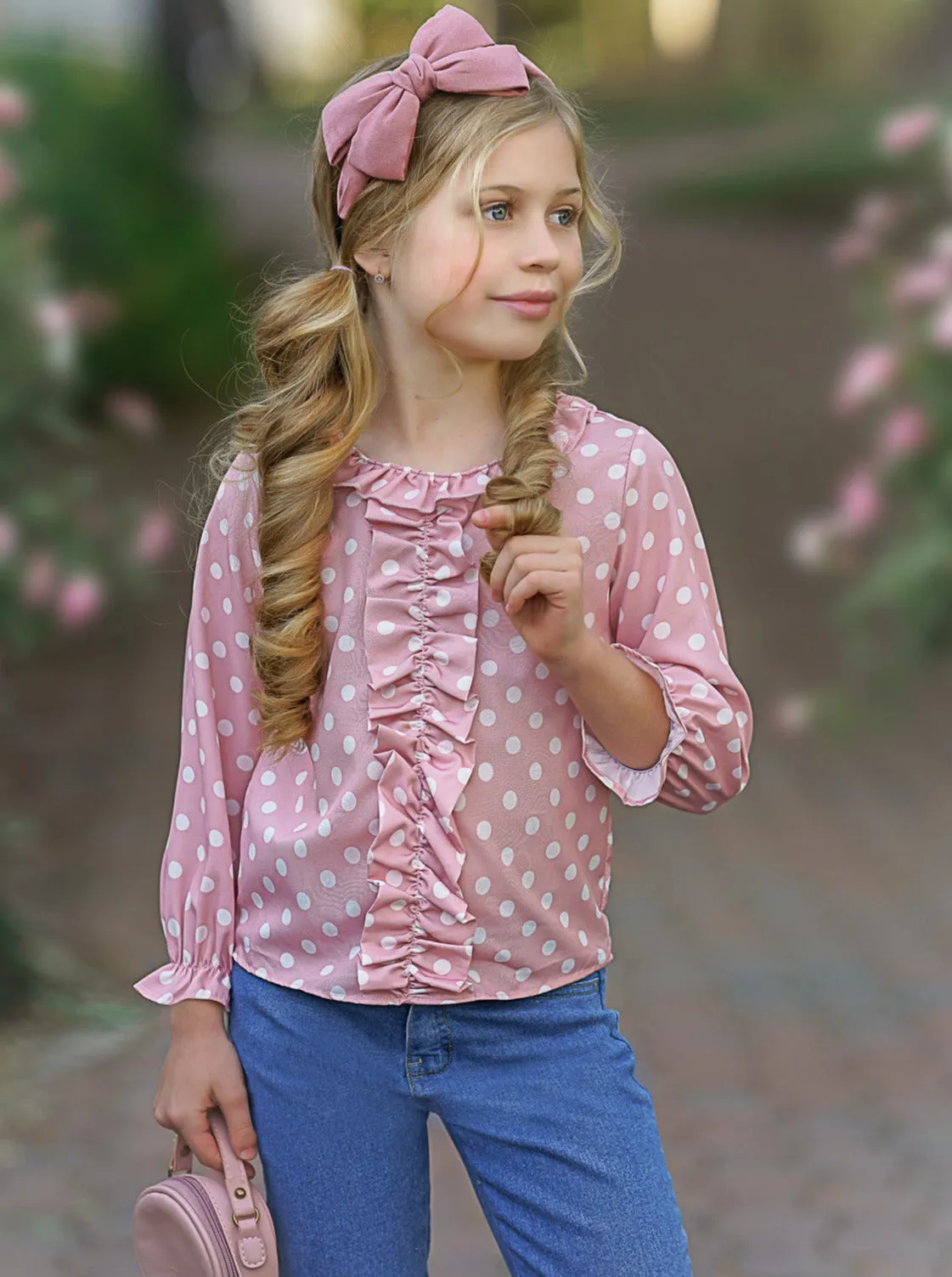 Dot Dot Dot Bow Jeans Set