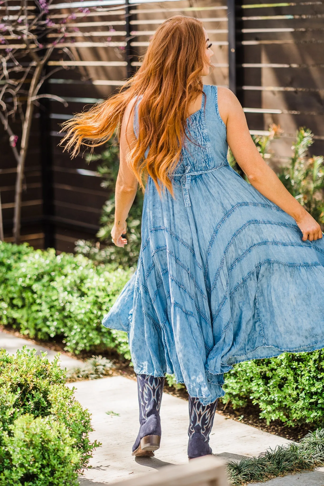 Dress, Sleeveless with Lace-Up Front (10 Color Options) - Style HC118