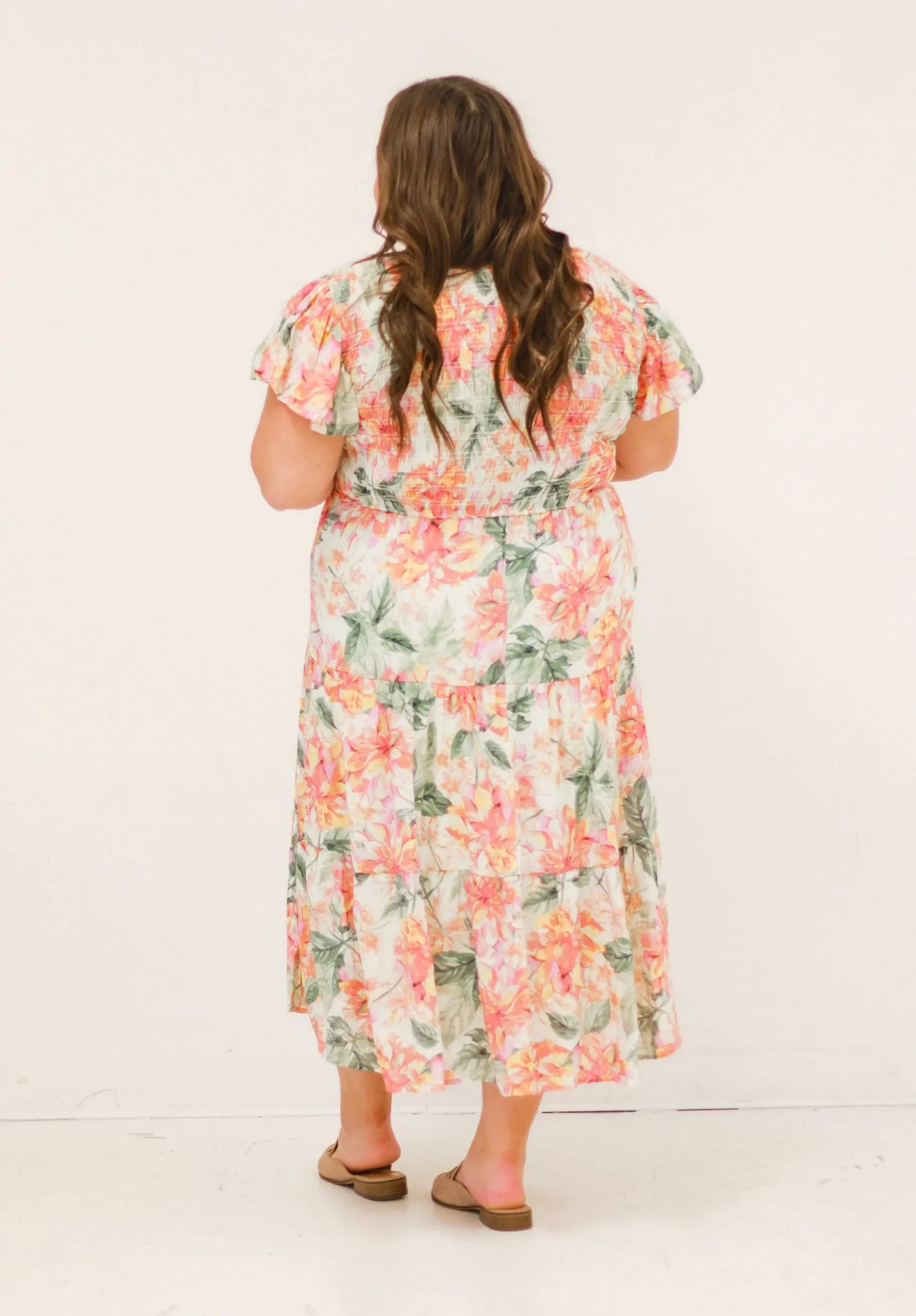 Enchanted Garden Floral Midi Dress