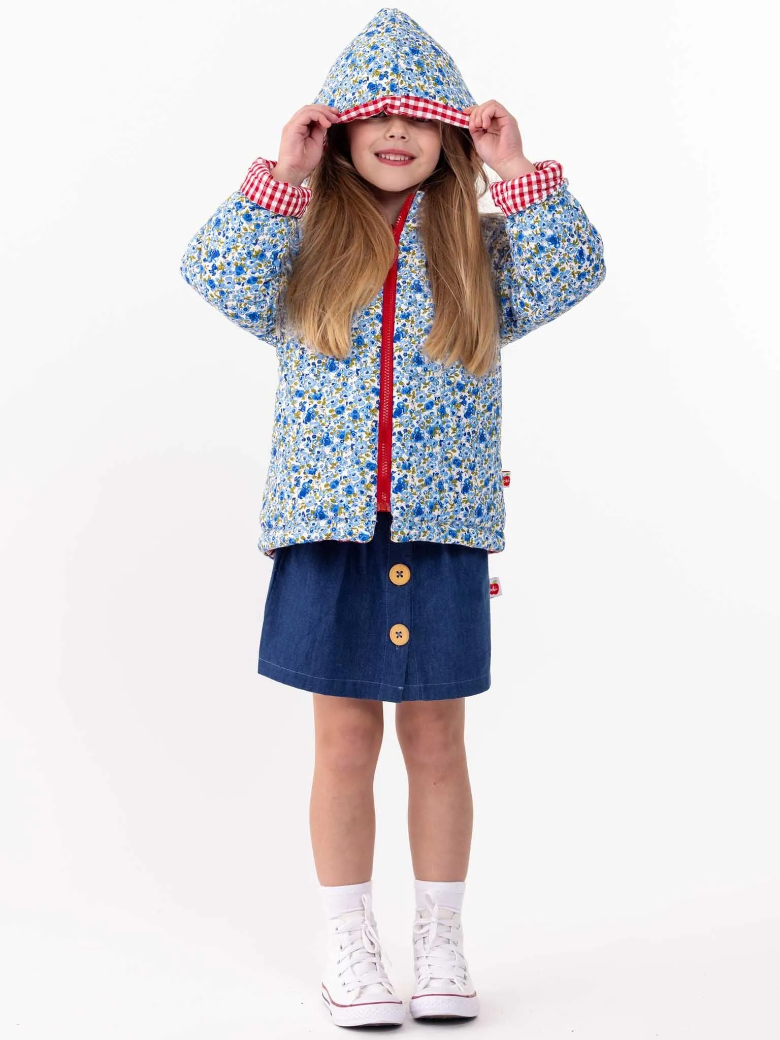 English Flowers Quilted Reversible Jacket