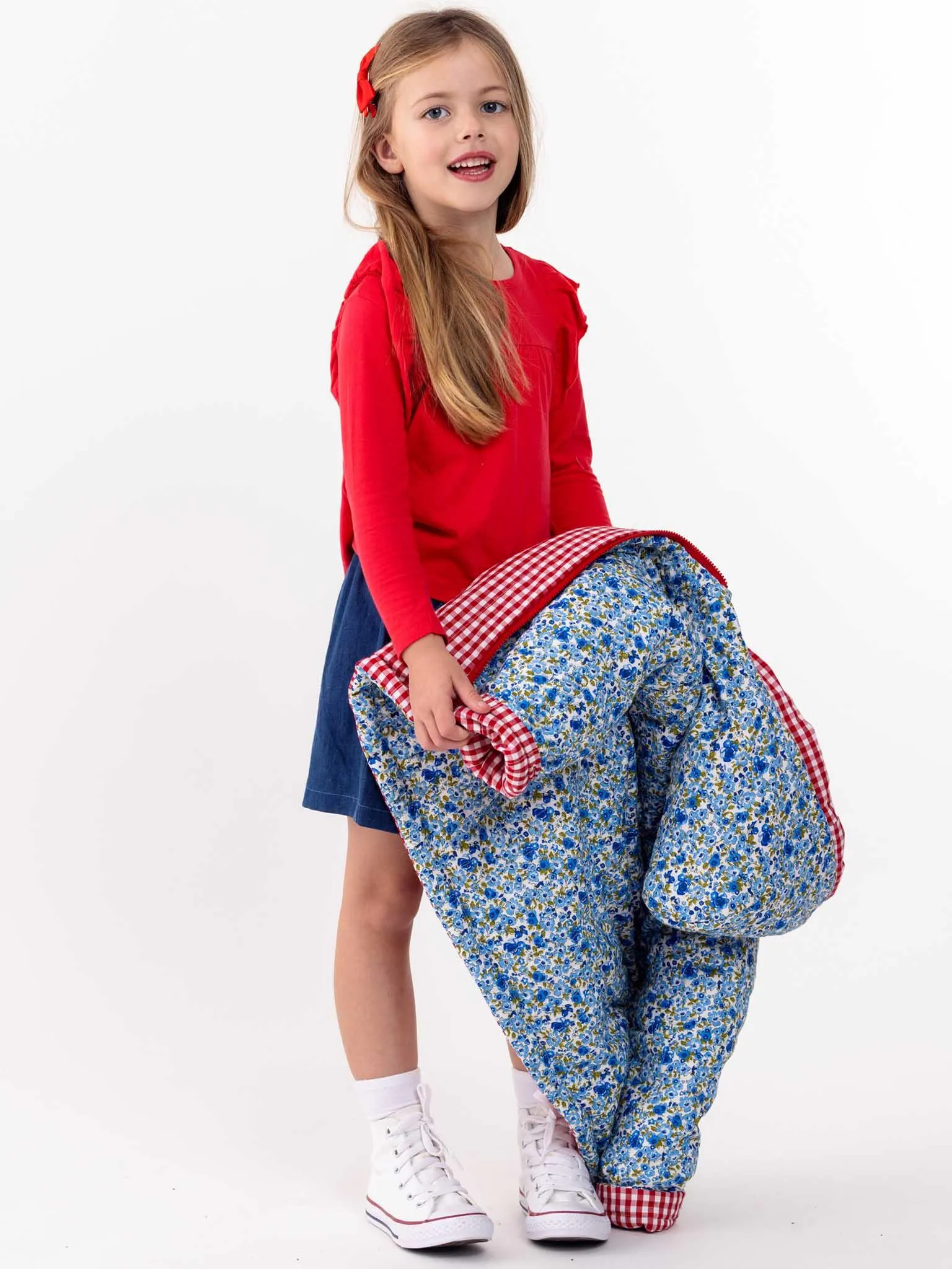 English Flowers Quilted Reversible Jacket