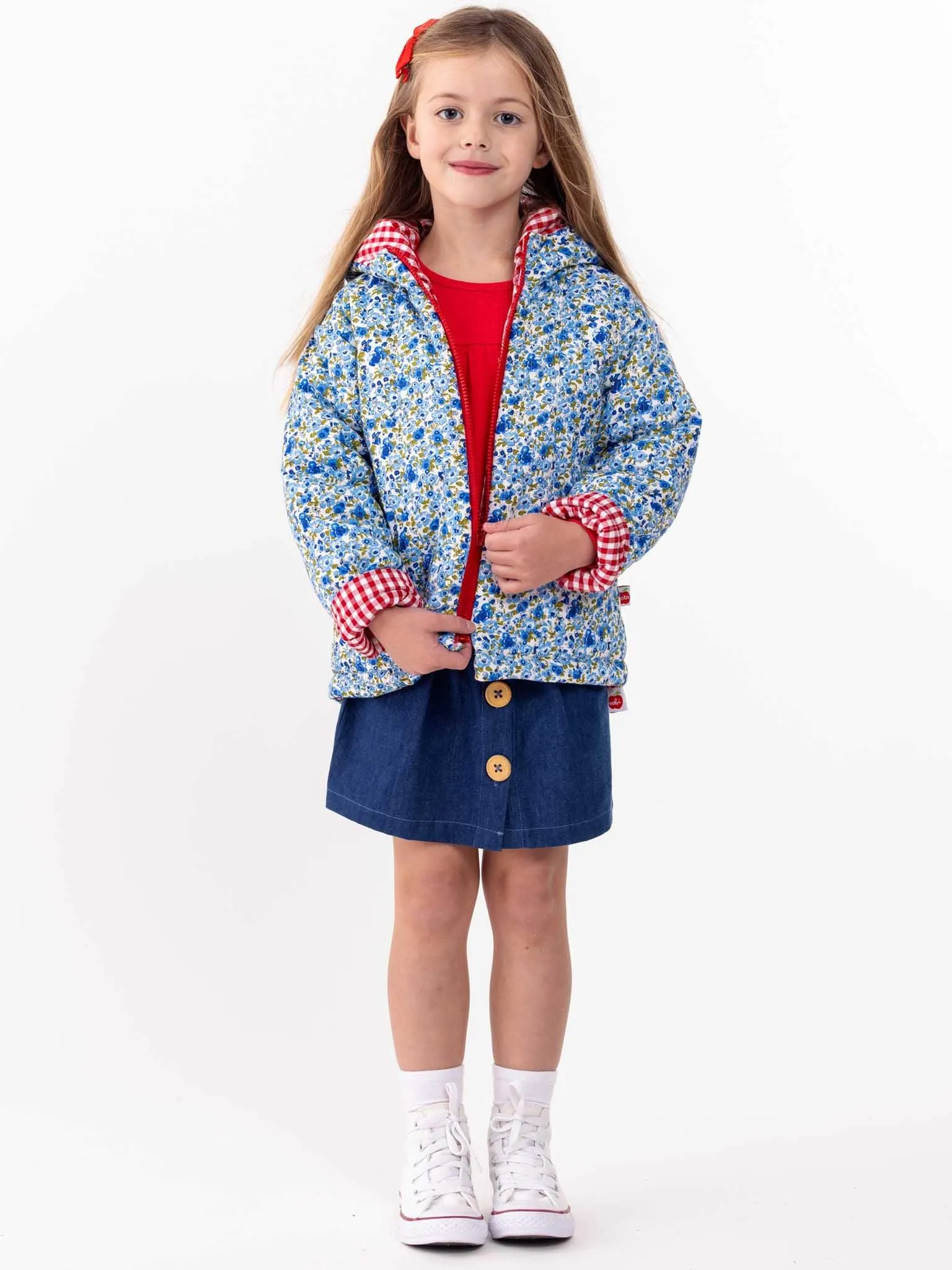 English Flowers Quilted Reversible Jacket