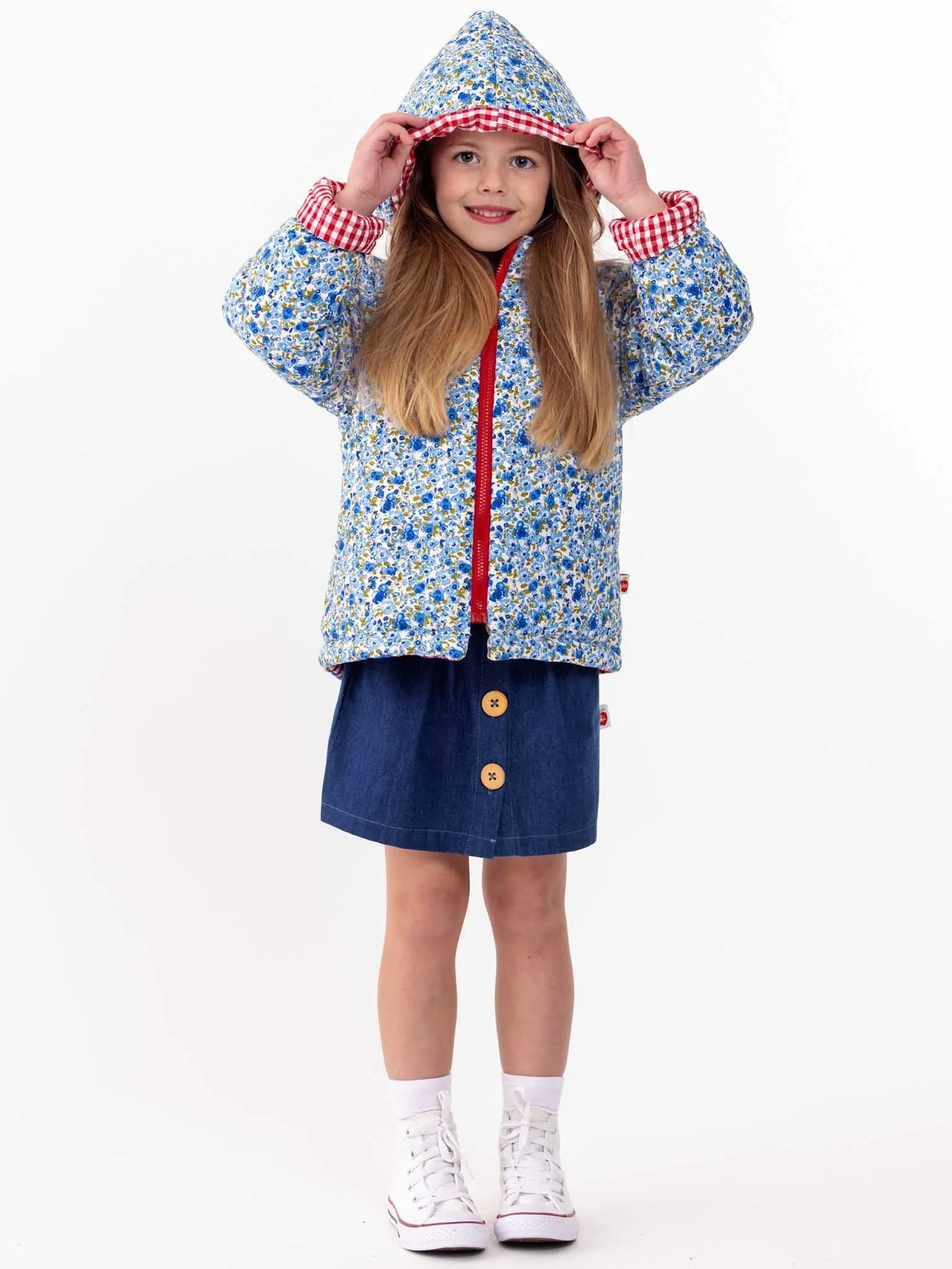 English Flowers Quilted Reversible Jacket