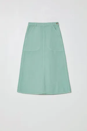 Erin Skirt - Drapey Bio Washed Twill