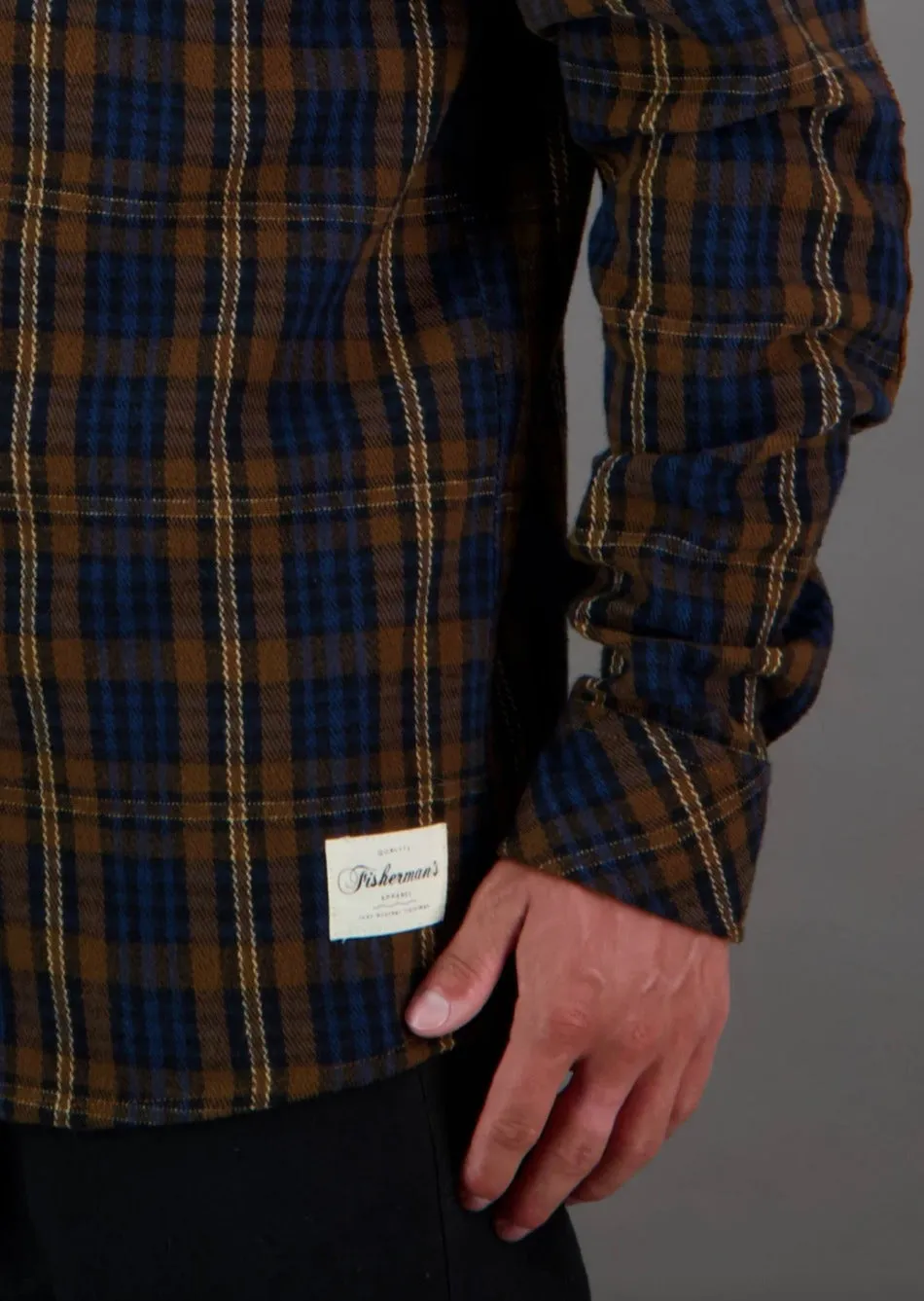 FLANAGAN FLANNEL SHIRT BROWN/BLUE CHECK