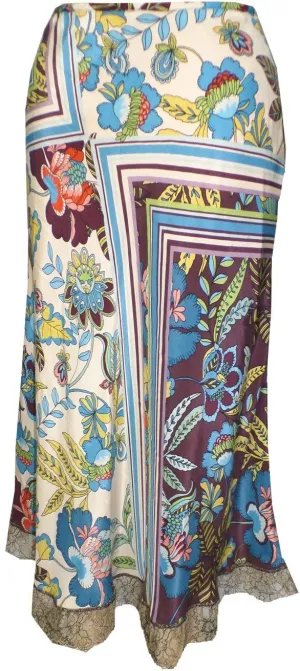 Floral Composition Flounce Skirt