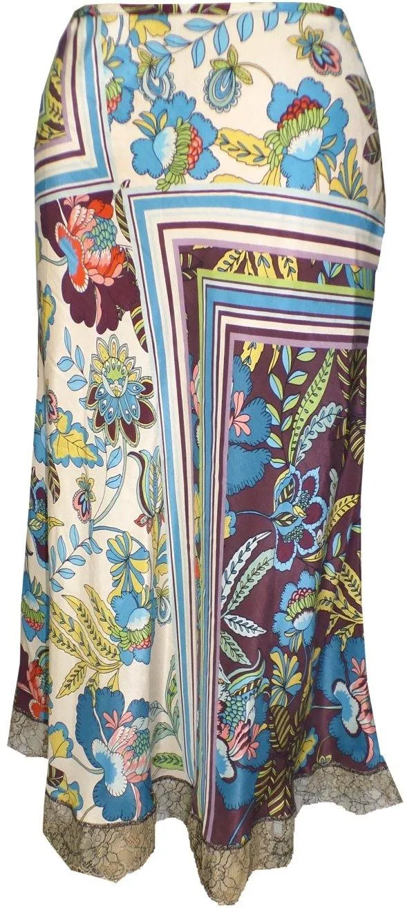Floral Composition Flounce Skirt