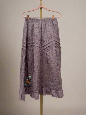 Floral Embroidered Skirt