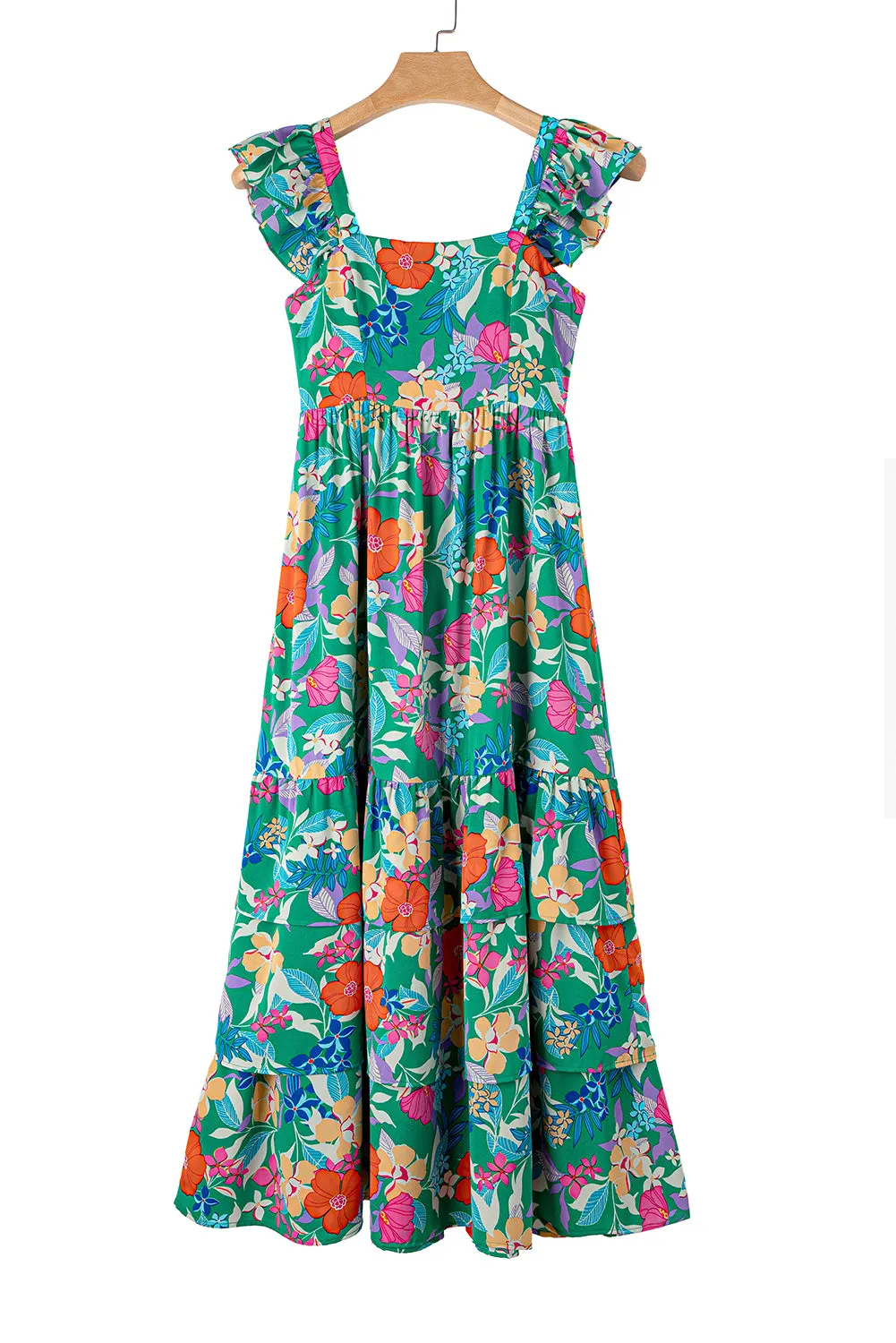 Floral Print Sleeveless Maxi Dresses