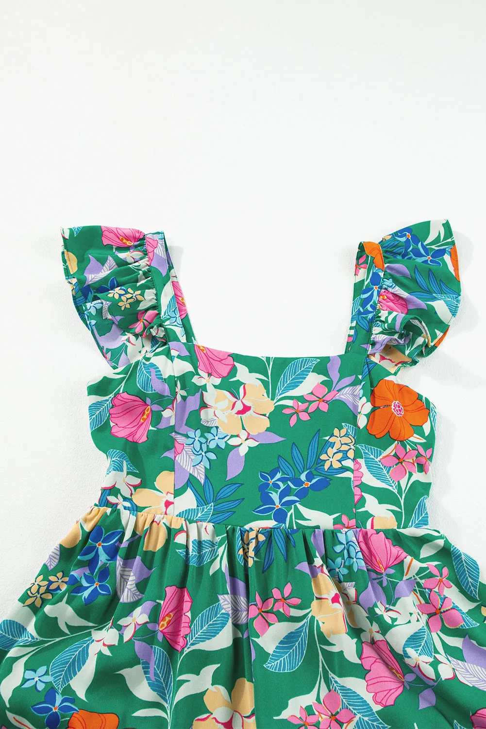 Floral Print Sleeveless Maxi Dresses