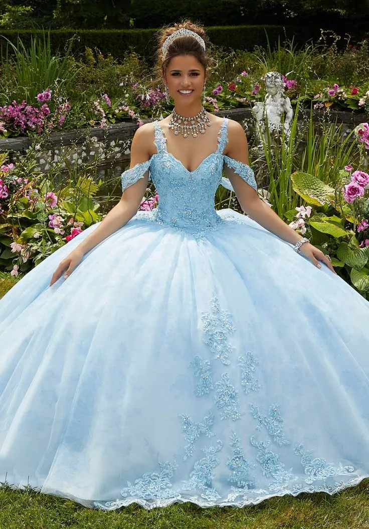 Floral Printed Tulle Ballgown