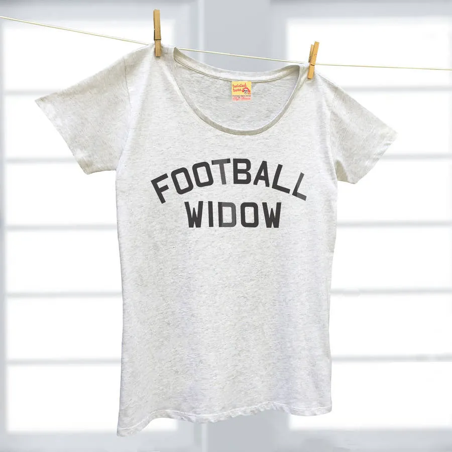 Football Widow organic cotton ladies t shirt