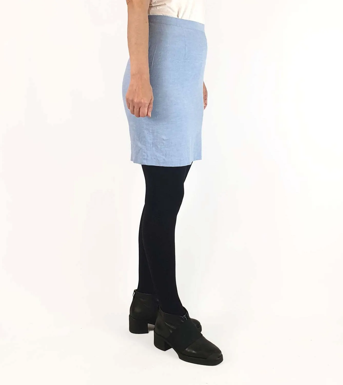 Funkis denim look cotton mini skirt size M (tiny fit, best fits size 8)