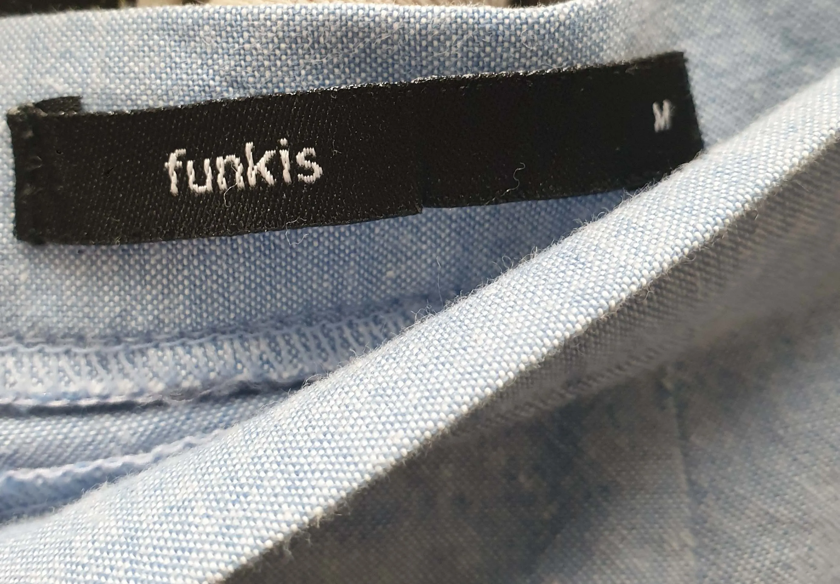 Funkis denim look cotton mini skirt size M (tiny fit, best fits size 8)