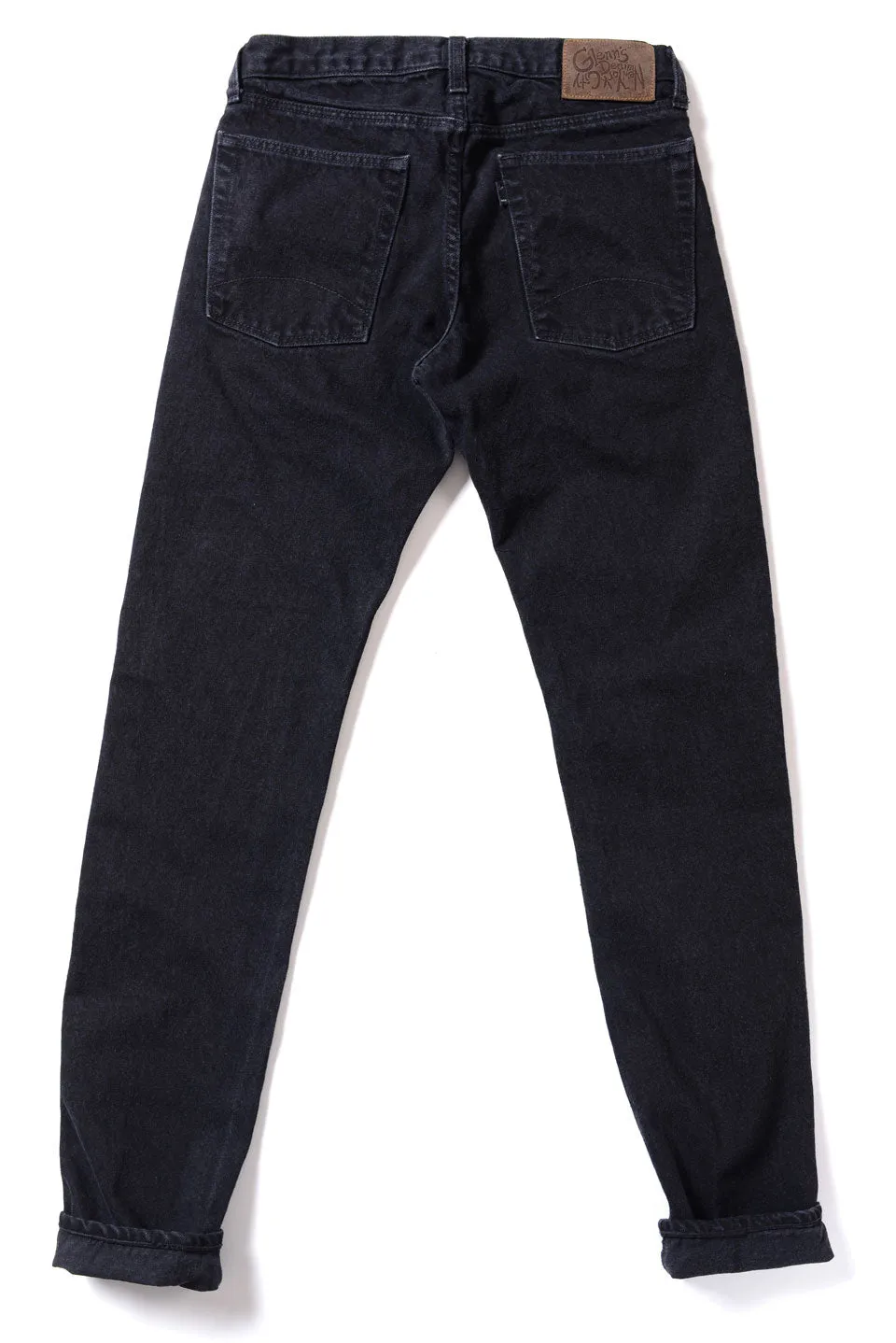 GD110 SLIM TAPERED | Washed 14 Oz Denim - Total Black