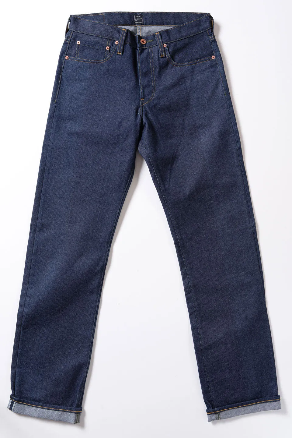 GD111 SLIM STRAIGHT | Raw 13 Oz Selvedge Denim - Classic Indigo