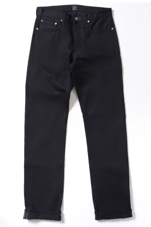 GD111 SLIM STRAIGHT | Raw 14 Oz Denim - Total Black