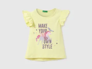 Girls Printed Round Neck T-Shirt