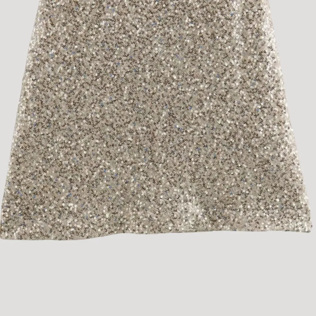 Glitter High-Neck Party Dress