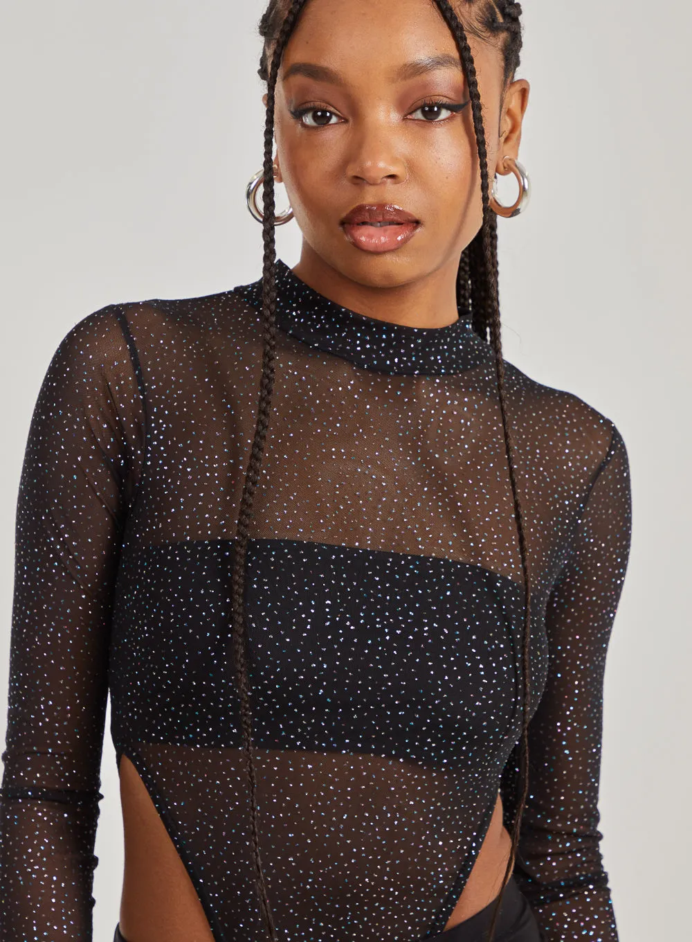 Glitter Long Sleeve Bodysuit