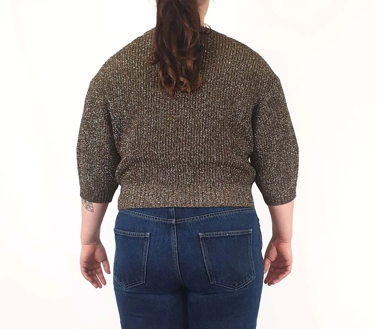 Gorman gold metallic knit jumper size 16